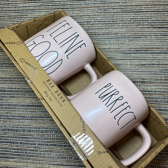 Rae Dunn Other - Rae Dunn NEW 2021 FELINE GOOD & PURRFECT Mug Set 🐱 ☀️